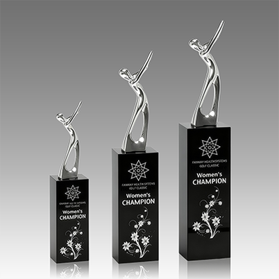 میٹل گالف بلیک کرسٹل ٹرافی