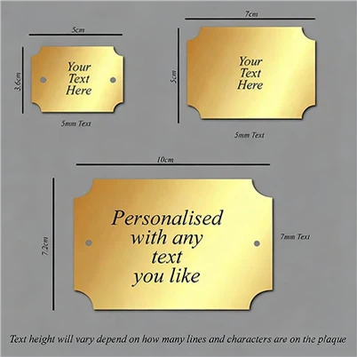 چھوٹے پیتل کی تختی